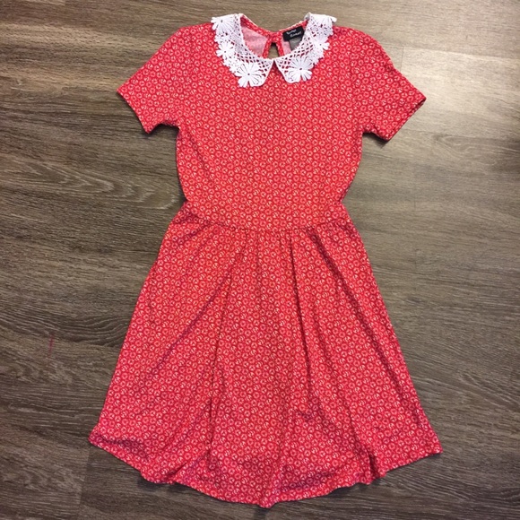 teenage runaway Dresses & Skirts - Teenage runaway hot topics xs red skull dress